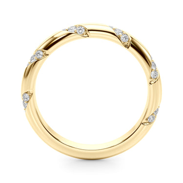Diamond Accented Wedding Band – Lab Diamond Wedding Band in 18K Gold | Just Brilliant – lifestyle view