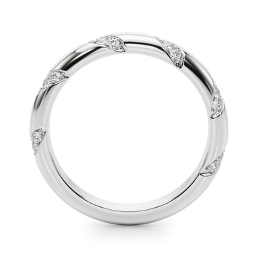 Diamond Accented Wedding Band – Lab Diamond Wedding Band in 18K Gold | Just Brilliant – detail view