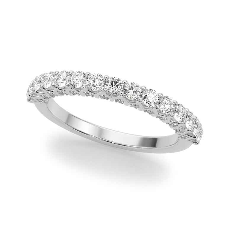 Straight Diamond Wedding Band – Radiant Lab Diamond Wedding Band in 18K Gold | Just Brilliant