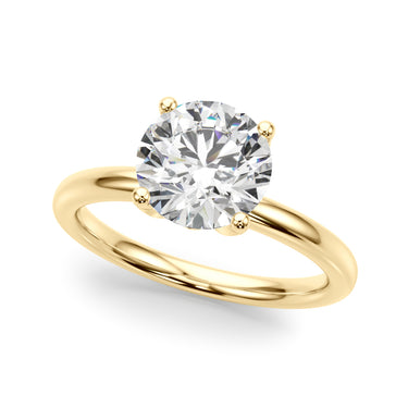 Floral Engagement Ring – Lab Diamond Engagement Ring in 18K Gold | Just Brilliant – angle view