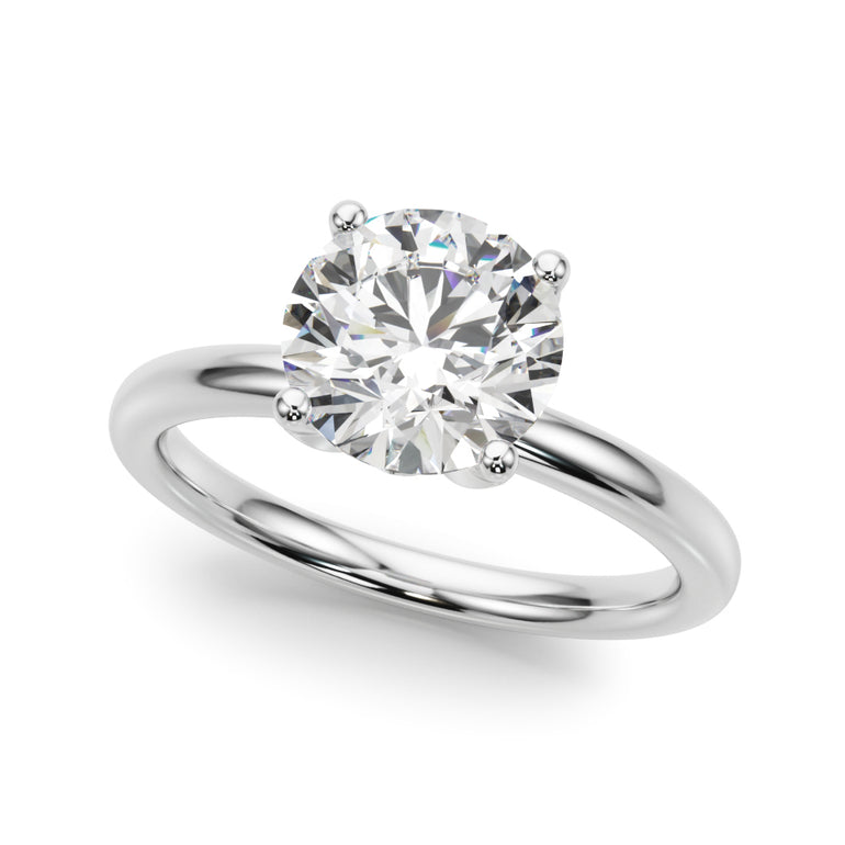 Floral Engagement Ring – Radiant Lab Diamond Engagement Ring in 18K Gold | Just Brilliant