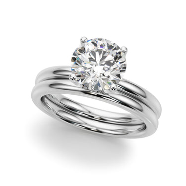 Floral Engagement Ring – Lab Diamond Engagement Ring in 18K Gold | Just Brilliant – close-up view