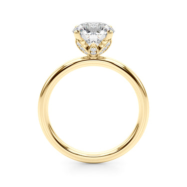 Floral Engagement Ring – Lab Diamond Engagement Ring in 18K Gold | Just Brilliant – view 7