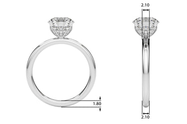 Floral Engagement Ring – Lab Diamond Engagement Ring in 18K Gold | Just Brilliant – side view