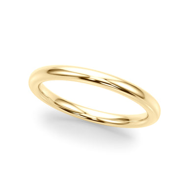 Plain Wedding Ring – Lab Diamond Wedding Band in 18K Gold | Just Brilliant – close-up view