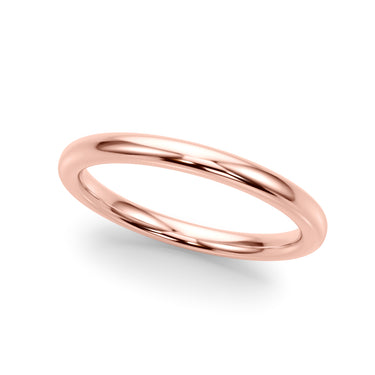 Plain Wedding Ring – Lab Diamond Wedding Band in 18K Gold | Just Brilliant – side view