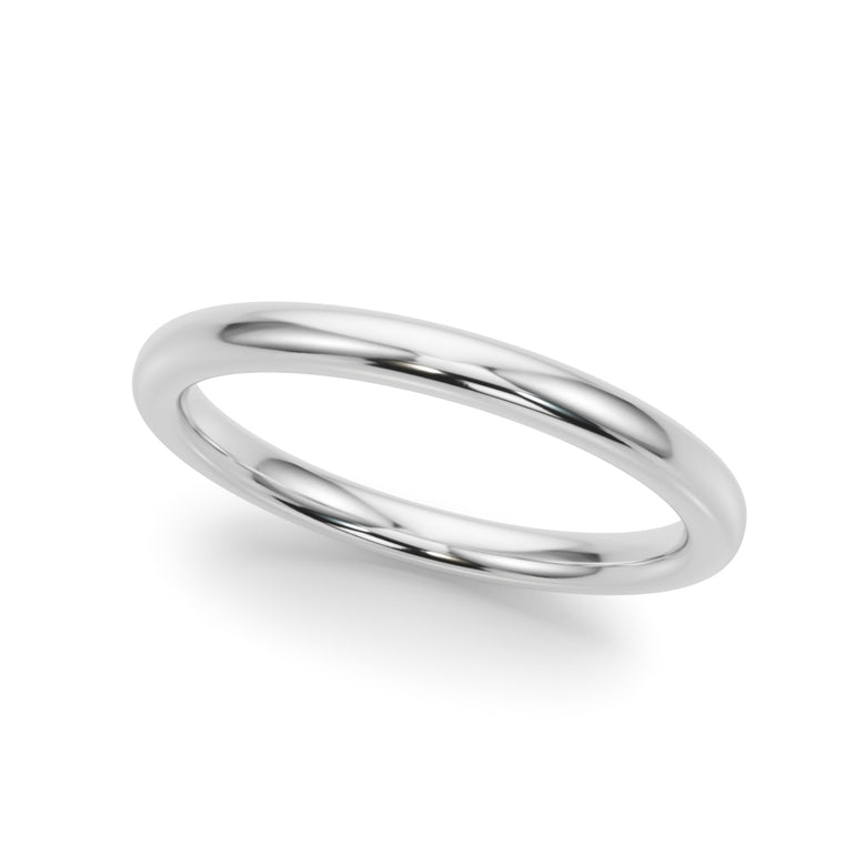 Plain Wedding Ring – Radiant Lab Diamond Wedding Band in 18K Gold | Just Brilliant
