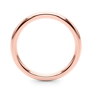Plain Wedding Ring – Lab Diamond Wedding Band in 18K Gold | Just Brilliant – angle view