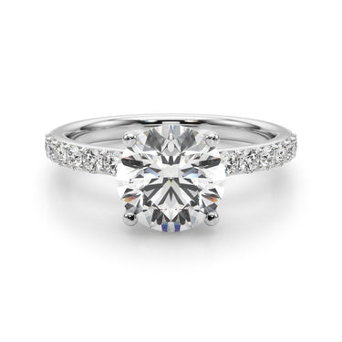 Floral Engagement Ring – Lab Diamond Engagement Ring in 18K Gold | Just Brilliant – lifestyle view