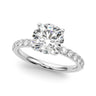 Floral Engagement Ring – Radiant Lab Diamond Engagement Ring in 18K Gold | Just Brilliant