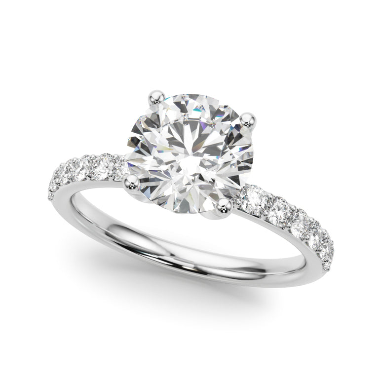 Floral Engagement Ring – Radiant Lab Diamond Engagement Ring in 18K Gold | Just Brilliant