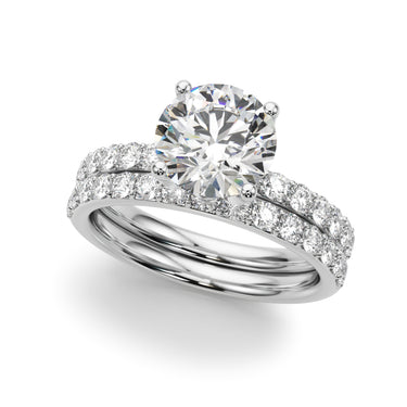 Floral Engagement Ring – Lab Diamond Engagement Ring in 18K Gold | Just Brilliant – close-up view