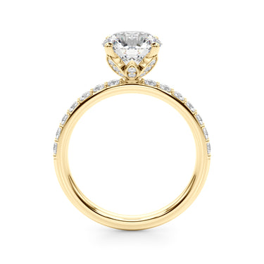 Floral Engagement Ring – Lab Diamond Engagement Ring in 18K Gold | Just Brilliant – view 7