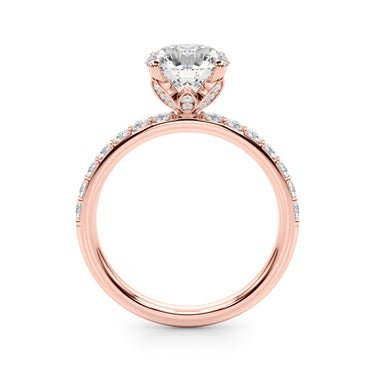 Floral Engagement Ring – Lab Diamond Engagement Ring in 18K Gold | Just Brilliant – view 11