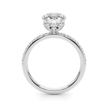 Floral Engagement Ring – Lab Diamond Engagement Ring in 18K Gold | Just Brilliant – detail view