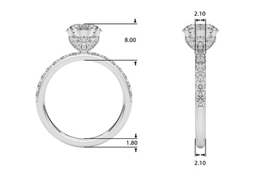 Floral Engagement Ring – Lab Diamond Engagement Ring in 18K Gold | Just Brilliant – side view