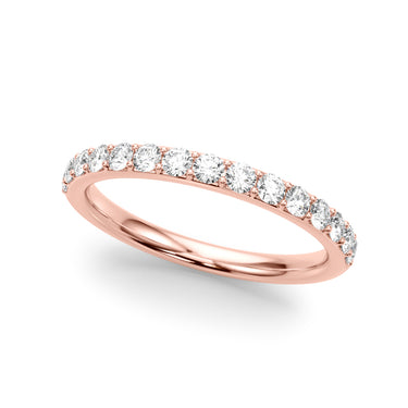 Shared Prong Wedding Ring – Lab Diamond Wedding Band in 18K Gold | Just Brilliant – side view