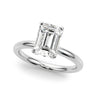 Floral Emerald Cut Engagement Ring – Emerald Cut Emerald & Lab Diamond Engagement Ring in 18K Gold | Just Brilliant