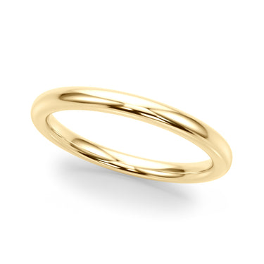 Plain Wedding Ring – Lab Diamond Wedding Band in 18K Gold | Just Brilliant – close-up view