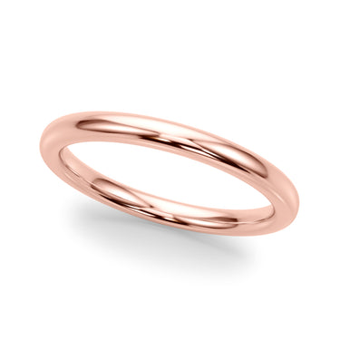 Plain Wedding Ring – Lab Diamond Wedding Band in 18K Gold | Just Brilliant – side view