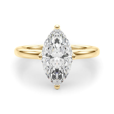 Floral Marquise Engagement Ring – Marquise Lab Diamond Engagement Ring in 18K Gold | Just Brilliant – view 9