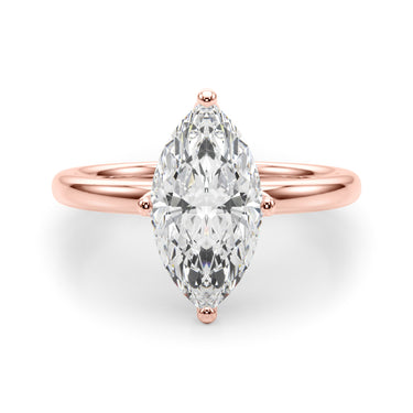 Floral Marquise Engagement Ring – Marquise Lab Diamond Engagement Ring in 18K Gold | Just Brilliant – view 13