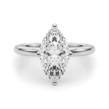Floral Marquise Engagement Ring – Marquise Lab Diamond Engagement Ring in 18K Gold | Just Brilliant – lifestyle view