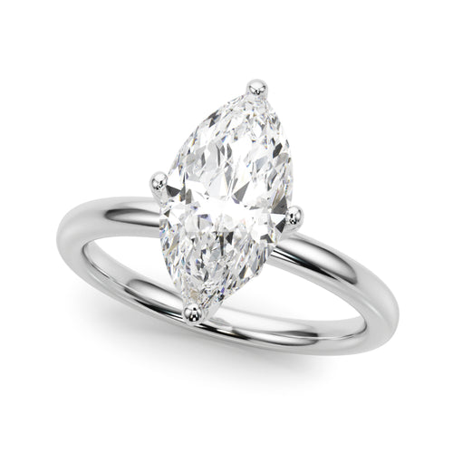 Floral Marquise Engagement Ring