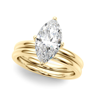 Floral Marquise Engagement Ring – Marquise Lab Diamond Engagement Ring in 18K Gold | Just Brilliant – view 8