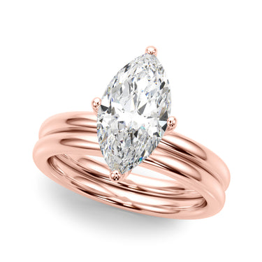 Floral Marquise Engagement Ring – Marquise Lab Diamond Engagement Ring in 18K Gold | Just Brilliant – view 12