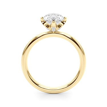 Floral Marquise Engagement Ring – Marquise Lab Diamond Engagement Ring in 18K Gold | Just Brilliant – view 7