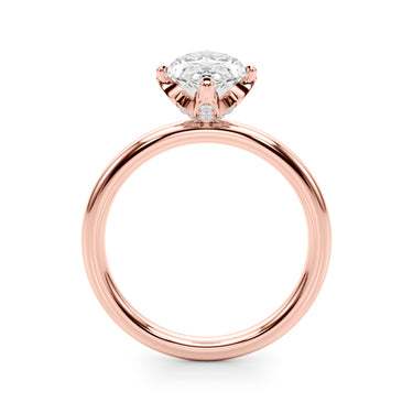 Floral Marquise Engagement Ring – Marquise Lab Diamond Engagement Ring in 18K Gold | Just Brilliant – view 11