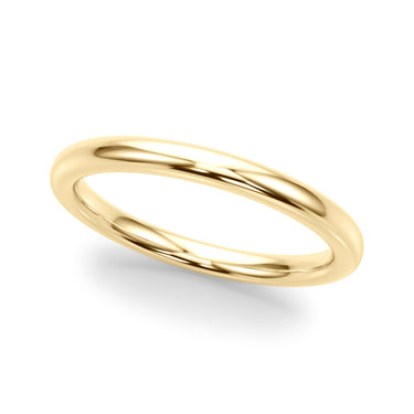 Plain Wedding Band – Lab Diamond Wedding Band in 18K Gold | Just Brilliant – close-up view