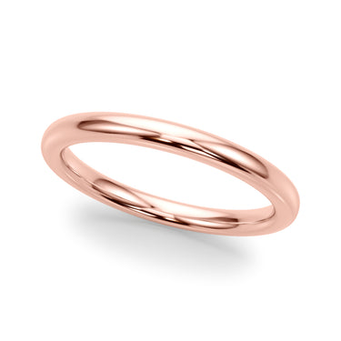 Plain Wedding Band – Lab Diamond Wedding Band in 18K Gold | Just Brilliant – side view