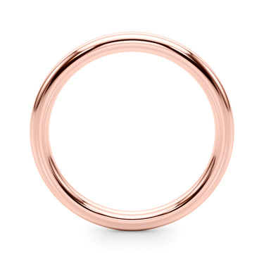 Plain Wedding Band – Lab Diamond Wedding Band in 18K Gold | Just Brilliant – angle view