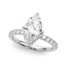 Floral Marquise Engagement Ring – Marquise Lab Diamond Engagement Ring in 18K Gold | Just Brilliant