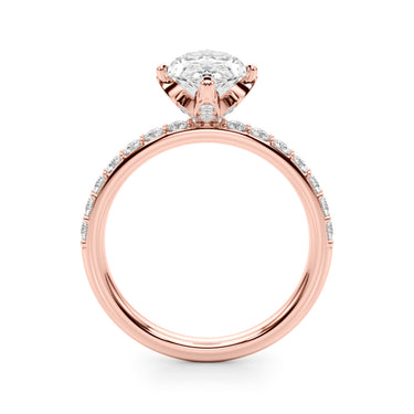 Floral Marquise Engagement Ring – Marquise Lab Diamond Engagement Ring in 18K Gold | Just Brilliant – view 11
