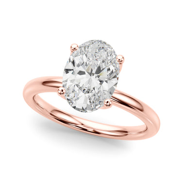 Floral Oval Engagement Ring – Oval Lab Diamond Engagement Ring in 18K Gold | Just Brilliant – view 10