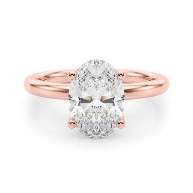 Floral Oval Engagement Ring – Oval Lab Diamond Engagement Ring in 18K Gold | Just Brilliant – view 13