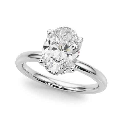 Floral Oval Engagement Ring
