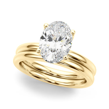 Floral Oval Engagement Ring – Oval Lab Diamond Engagement Ring in 18K Gold | Just Brilliant – view 8
