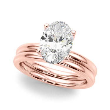 Floral Oval Engagement Ring – Oval Lab Diamond Engagement Ring in 18K Gold | Just Brilliant – view 12