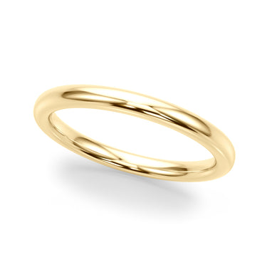 Plain Wedding Band – Lab Diamond Wedding Band in 18K Gold | Just Brilliant – close-up view