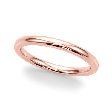Plain Wedding Band – Lab Diamond Wedding Band in 18K Gold | Just Brilliant – side view