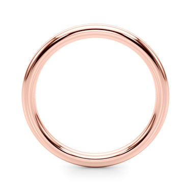 Plain Wedding Band – Lab Diamond Wedding Band in 18K Gold | Just Brilliant – angle view