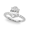 Floral Oval Engagement Ring – Oval Lab Diamond Engagement Ring in 18K Gold | Just Brilliant