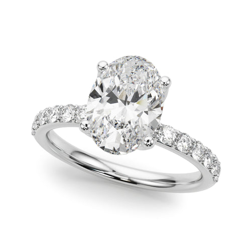 Floral Oval Engagement Ring