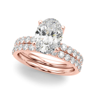 Floral Oval Engagement Ring – Oval Lab Diamond Engagement Ring in 18K Gold | Just Brilliant – view 12