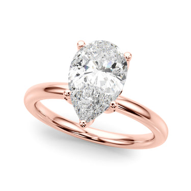 Floral Inspired Pear Engagement Ring – Pear-Shaped Lab Diamond Engagement Ring in 18K Gold | Just Brilliant – view 10