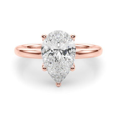 Floral Inspired Pear Engagement Ring – Pear-Shaped Lab Diamond Engagement Ring in 18K Gold | Just Brilliant – view 13